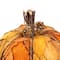 7.5" Orange & Brown Fall Harvest Tabletop Pumpkin